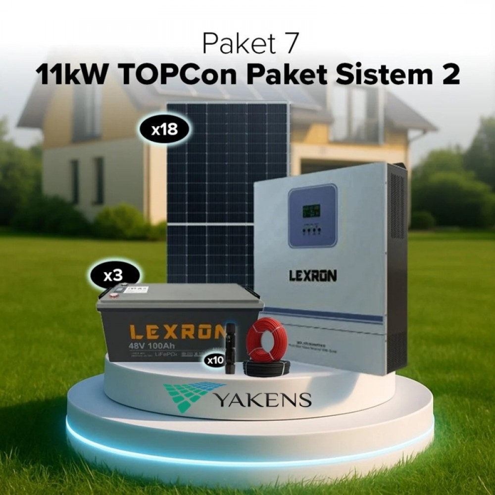 Klimalı Büyük Ev Paketi Topcon Monokristalli Bağ Evi Hazır Solar (Paket 7)